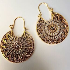 Boho Tribal Star Hoop Earrings